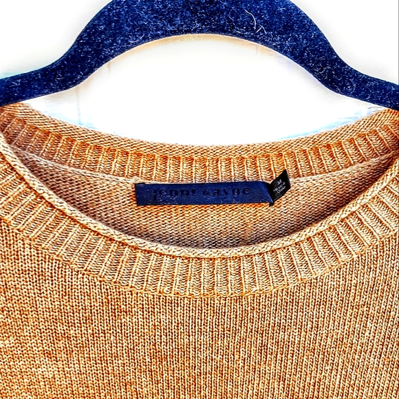SOLD ELSEWHERJenni Kayne Everyday Wool & Cashmere Blend Sweater Camel Color Sz M - Picture 3 of 4